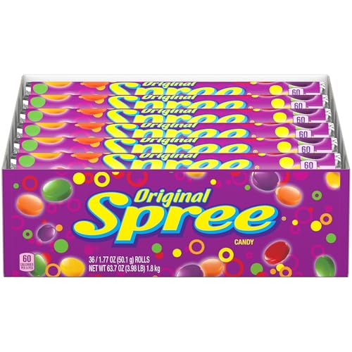 Spree Original Hard Candy, Sweet & Tart, 1.77 oz, 36 Ct